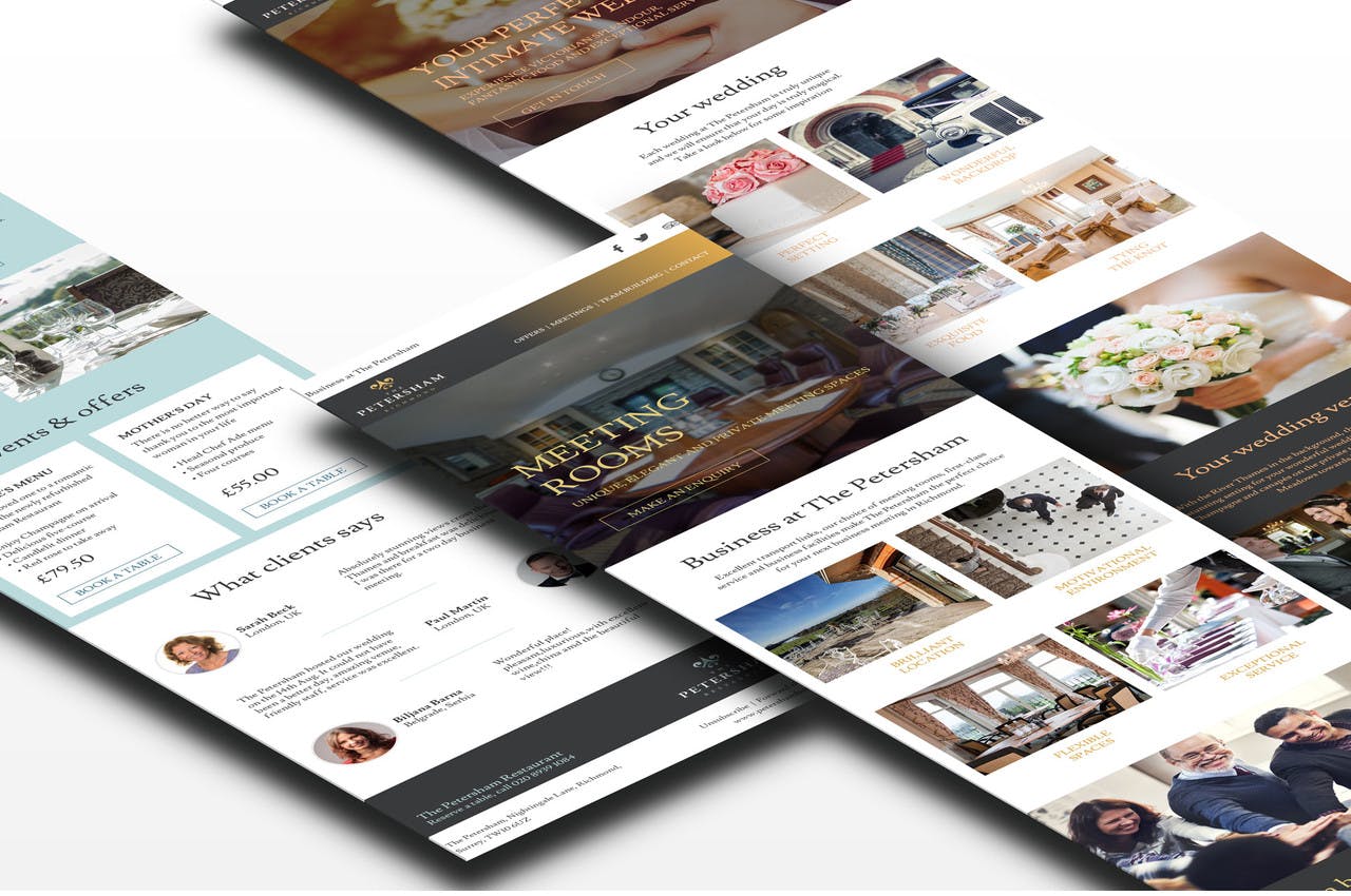 E-newsletter Templates For The Petersham Hotel | Aquatint