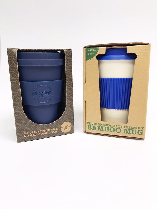 Coffee mugs made from the World's most sustainable material, bamboo.